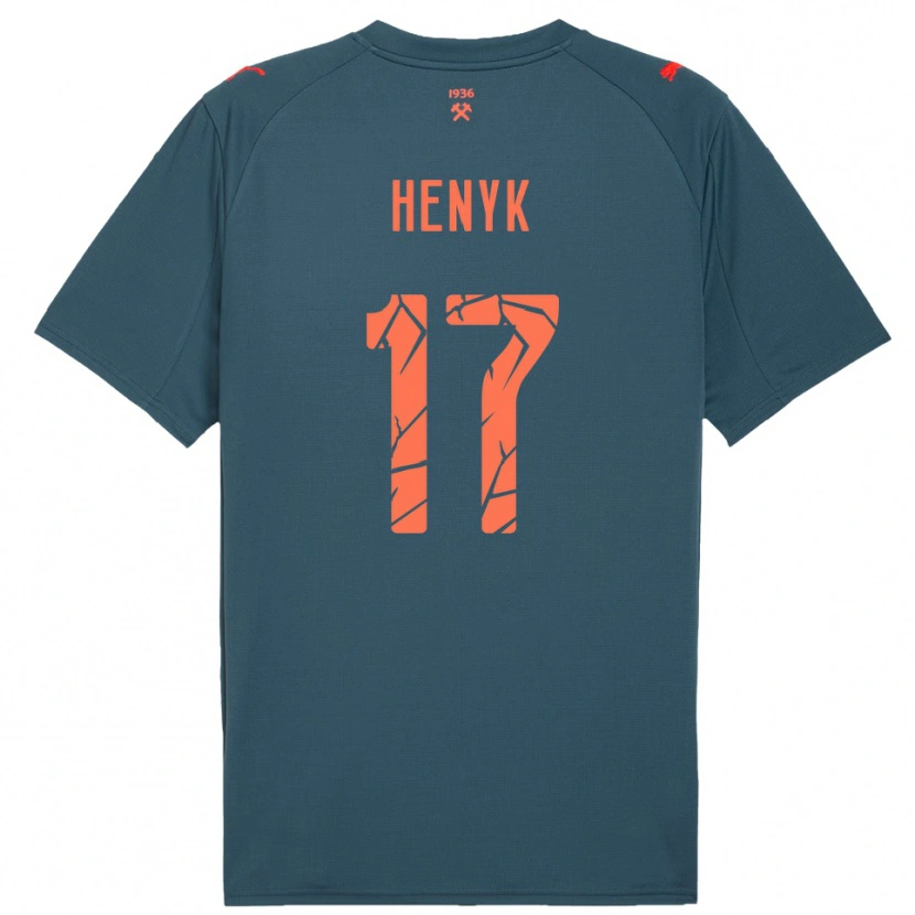 Danxen Homem Camisola Oksana Henyk #17 Marinho Vermelho Alternativa 2025/26 Camisa