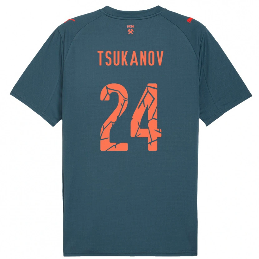 Danxen Homem Camisola Viktor Tsukanov #24 Marinho Vermelho Alternativa 2025/26 Camisa