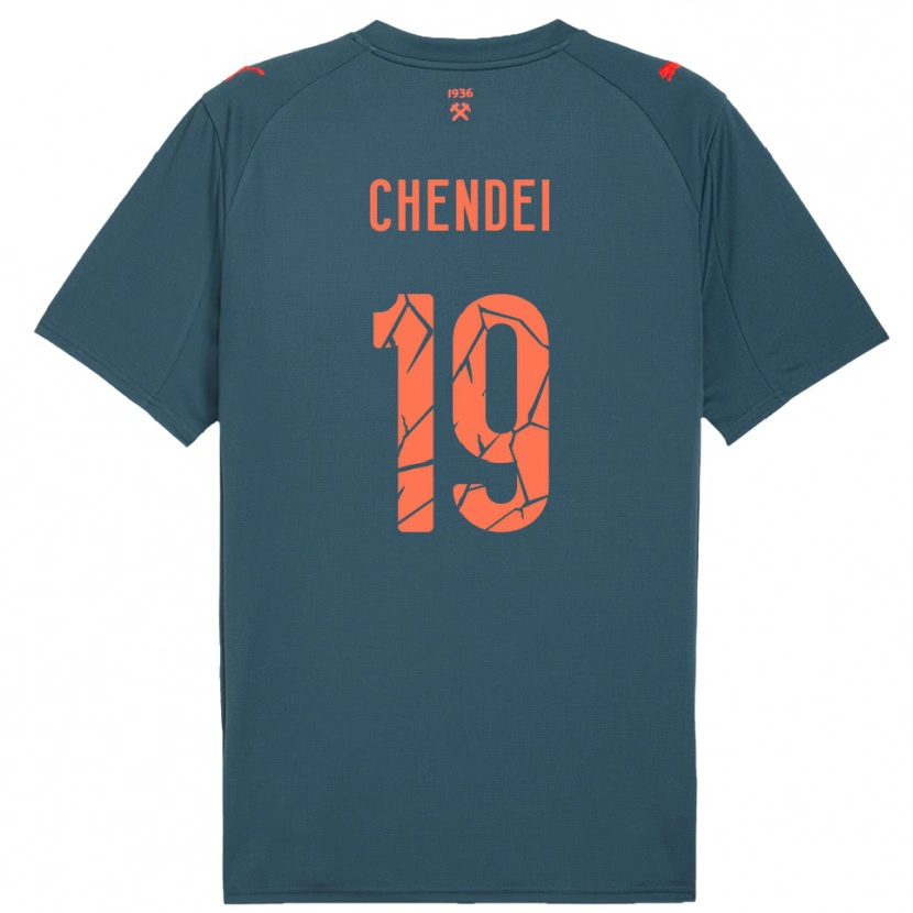 Danxen Homem Camisola Nataliia Chendei #19 Marinho Vermelho Alternativa 2025/26 Camisa