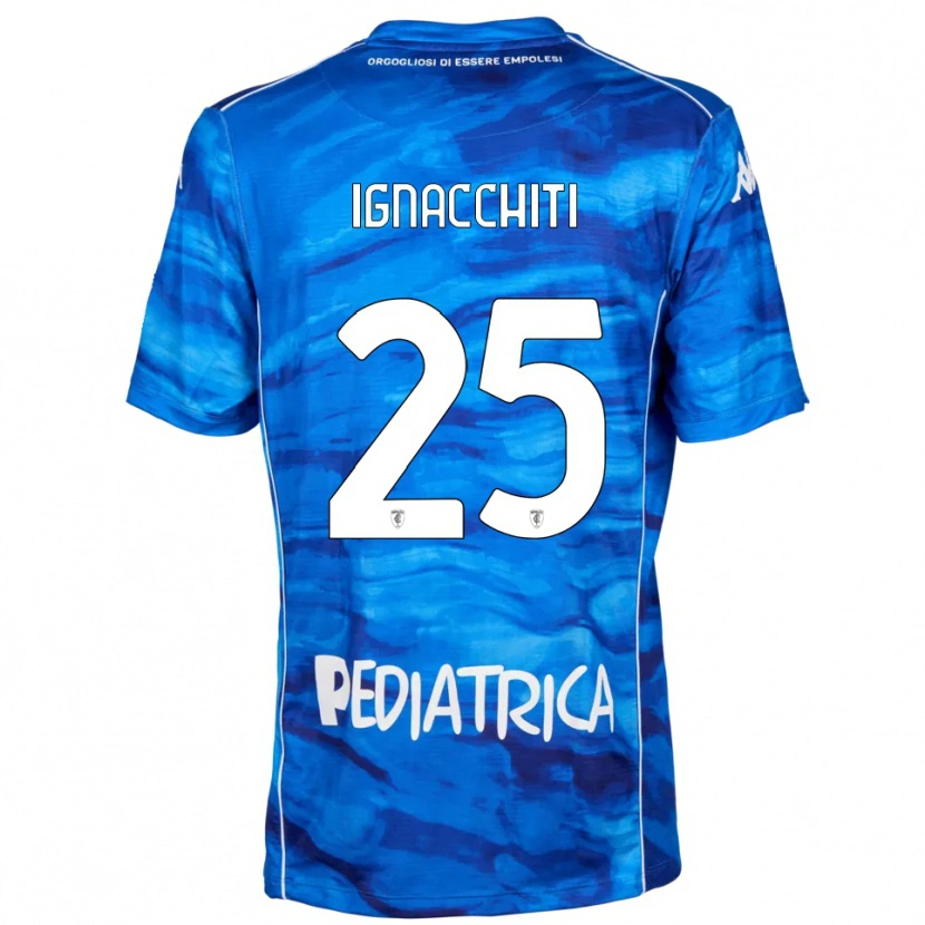 Danxen Mulher Camisola Lorenzo Ignacchiti #25 Azul Branco Principal 2025/26 Camisa