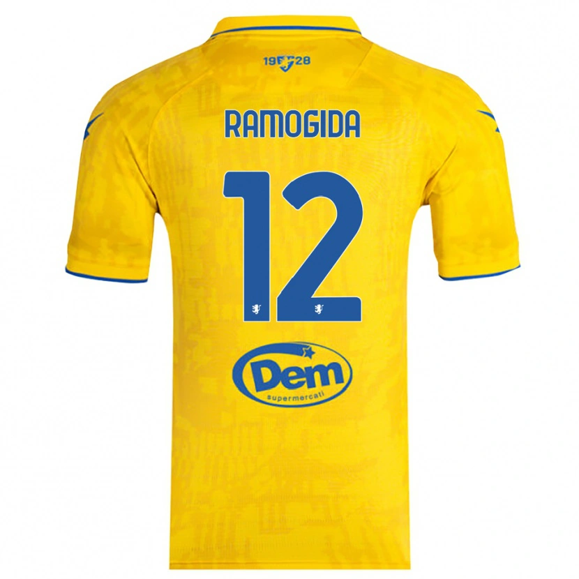 Danxen Mulher Camisola Tommaso Ramogida #12 Amarelo Azul Principal 2025/26 Camisa