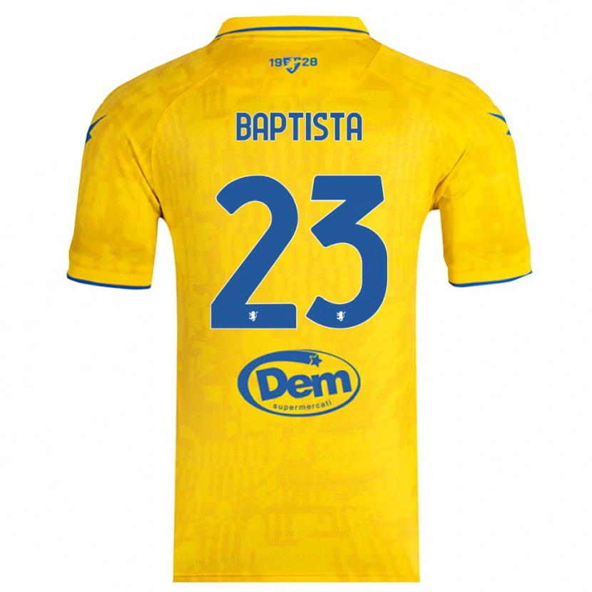 Danxen Mulher Camisola Viktor Baptista #23 Amarelo Azul Principal 2025/26 Camisa
