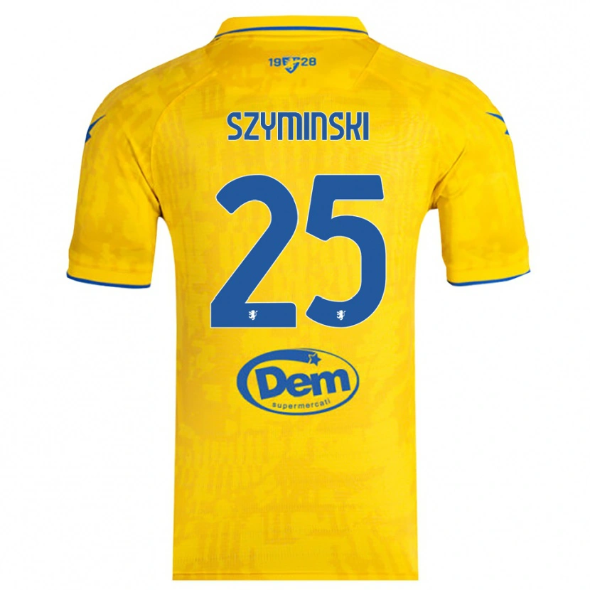 Danxen Mulher Camisola Przemyslaw Szyminski #25 Amarelo Azul Principal 2025/26 Camisa