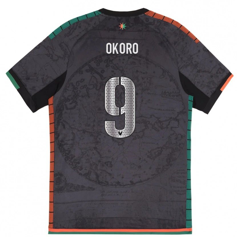 Danxen Mulher Camisola Alvin Okoro #9 Cinza Escuro Principal 2025/26 Camisa