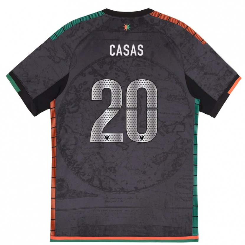 Danxen Mulher Camisola Antonio Casas #20 Cinza Escuro Principal 2025/26 Camisa