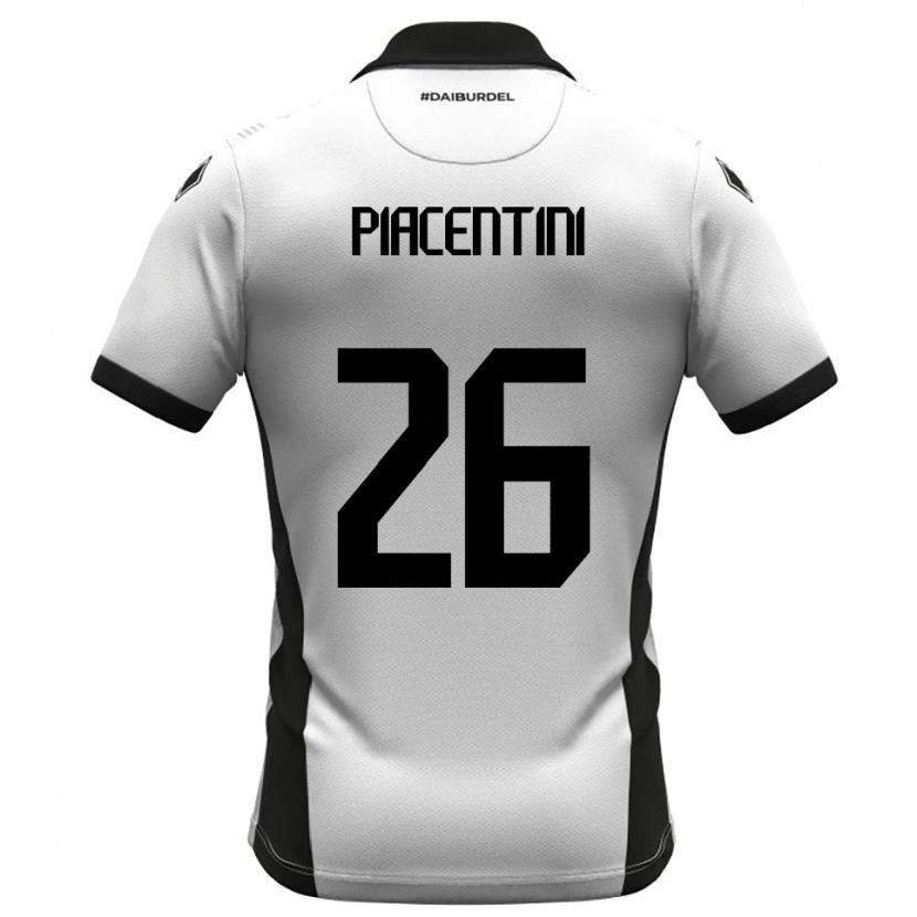 Danxen Mulher Camisola Matteo Piacentini #26 Branco Preto Laranja Principal 2025/26 Camisa