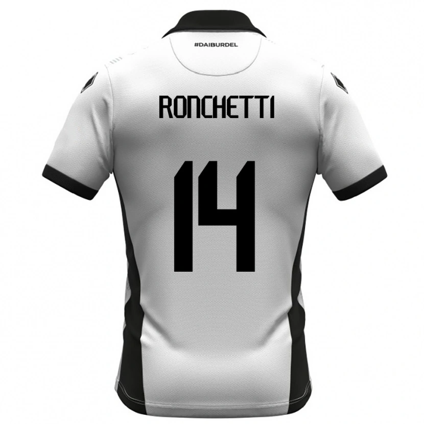 Danxen Mulher Camisola Filippo Ronchetti #14 Branco Preto Laranja Principal 2025/26 Camisa