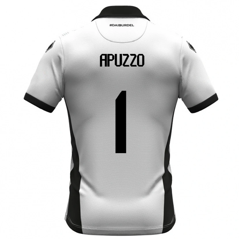 Danxen Mulher Camisola Davide Apuzzo #1 Branco Preto Laranja Principal 2025/26 Camisa