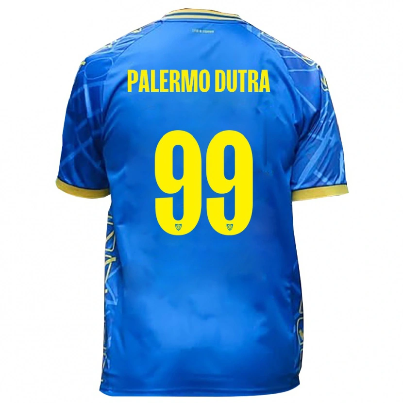 Danxen Mulher Camisola Ryduan Palermo Dutra #99 Azul Celeste Amarelo Principal 2025/26 Camisa