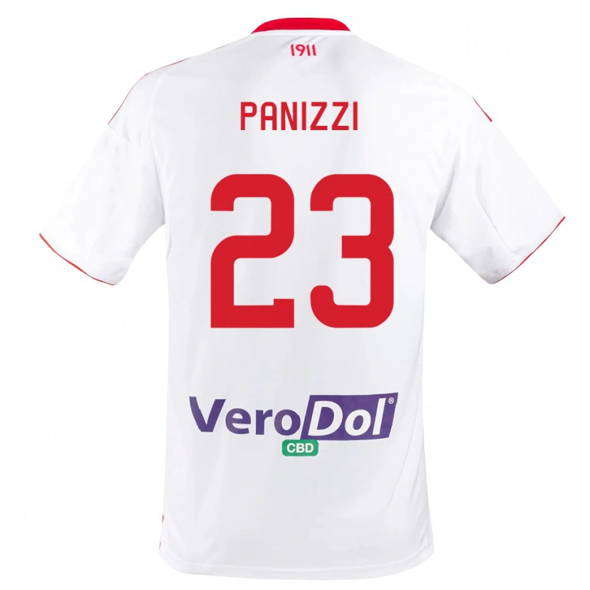 Danxen Mulher Camisola Erik Panizzi #23 Branco Vermelho Principal 2025/26 Camisa