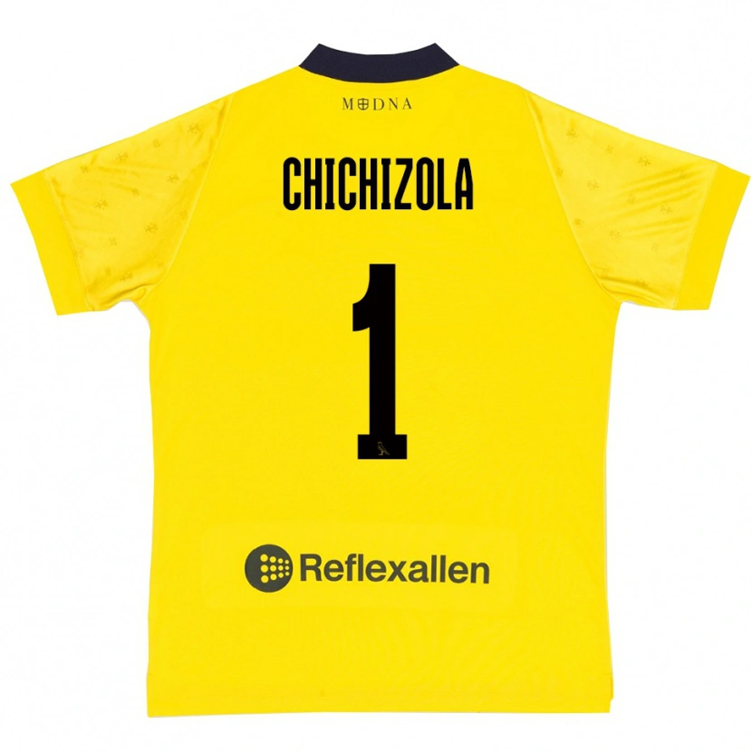 Danxen Mulher Camisola Leandro Chichizola #1 Amarelo Marinho Principal 2025/26 Camisa