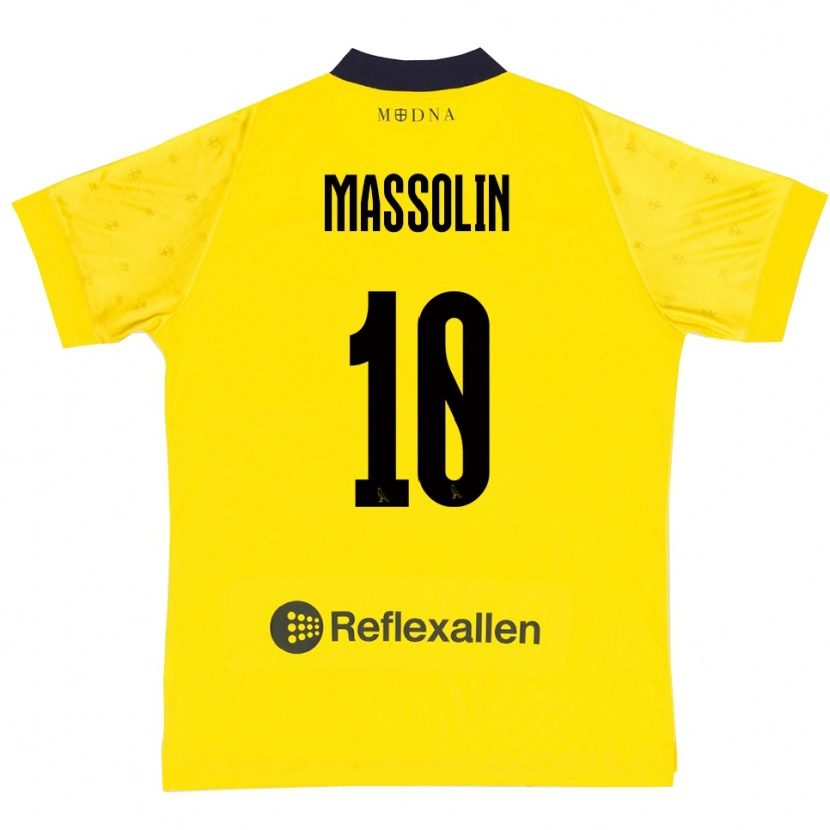 Danxen Mulher Camisola Yanis Massolin #10 Amarelo Marinho Principal 2025/26 Camisa