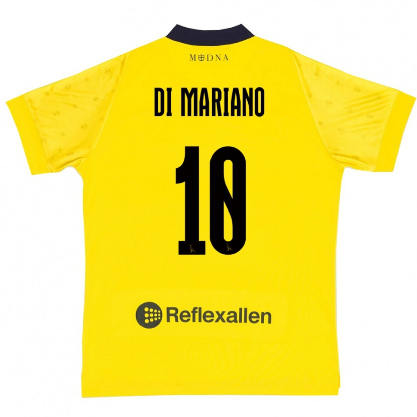 Danxen Mulher Camisola Francesco Di Mariano #10 Amarelo Marinho Principal 2025/26 Camisa