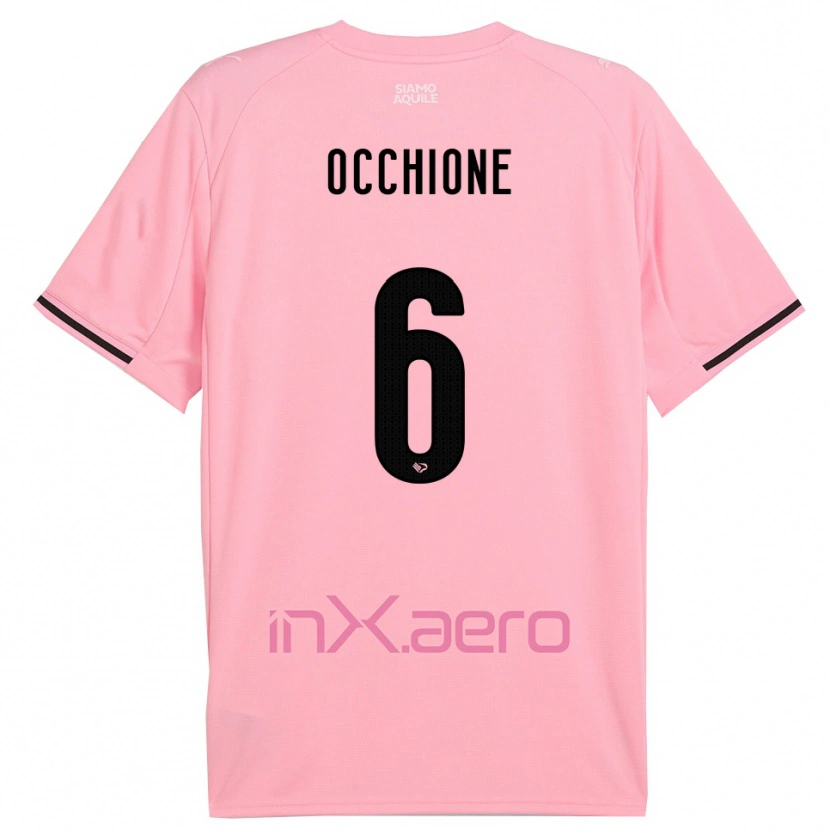 Danxen Mulher Camisola Andrea Occhione #6 Rosa Preto Principal 2025/26 Camisa