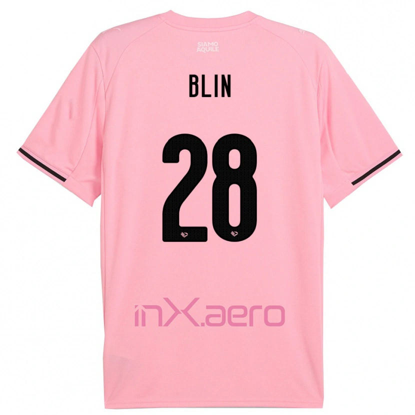 Danxen Mulher Camisola Alexis Blin #28 Rosa Preto Principal 2025/26 Camisa
