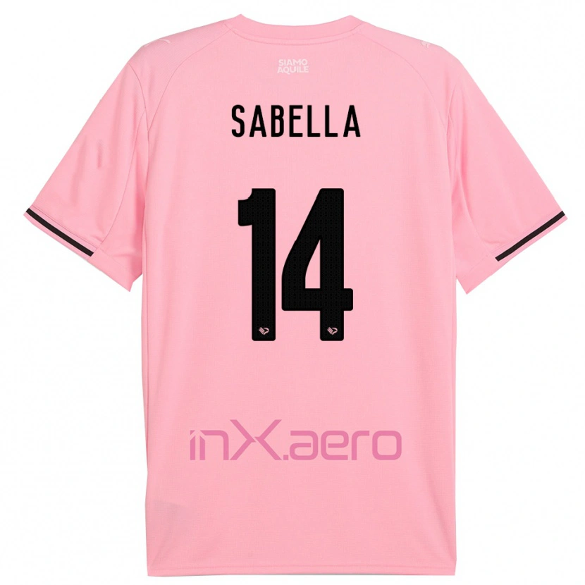 Danxen Mulher Camisola Alberto Sabella #14 Rosa Preto Principal 2025/26 Camisa