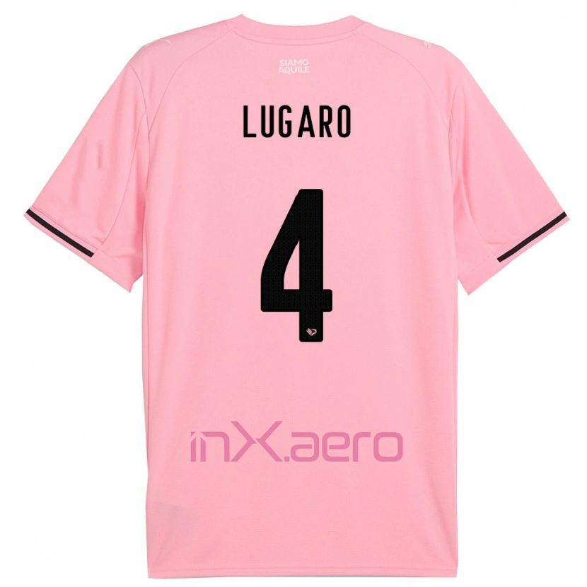 Danxen Mulher Camisola Lorenzo Lugaro #4 Rosa Preto Principal 2025/26 Camisa