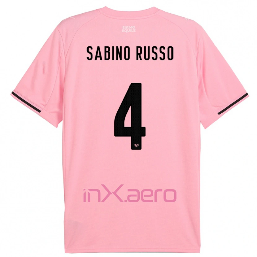 Danxen Mulher Camisola Alessandro Sabino Russo #4 Rosa Preto Principal 2025/26 Camisa