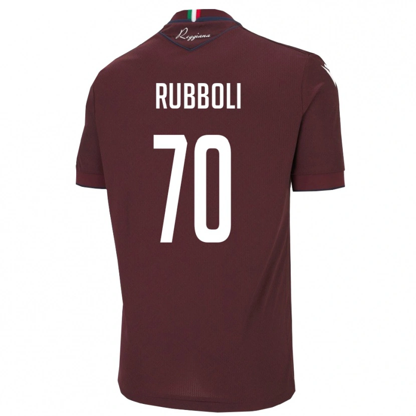 Danxen Mulher Camisola Lorenzo Rubboli #70 Borgonha Branco Principal 2025/26 Camisa