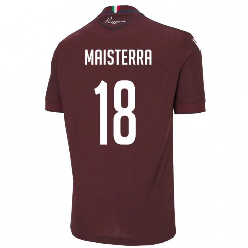 Danxen Mulher Camisola Roque Maisterra #18 Borgonha Branco Principal 2025/26 Camisa