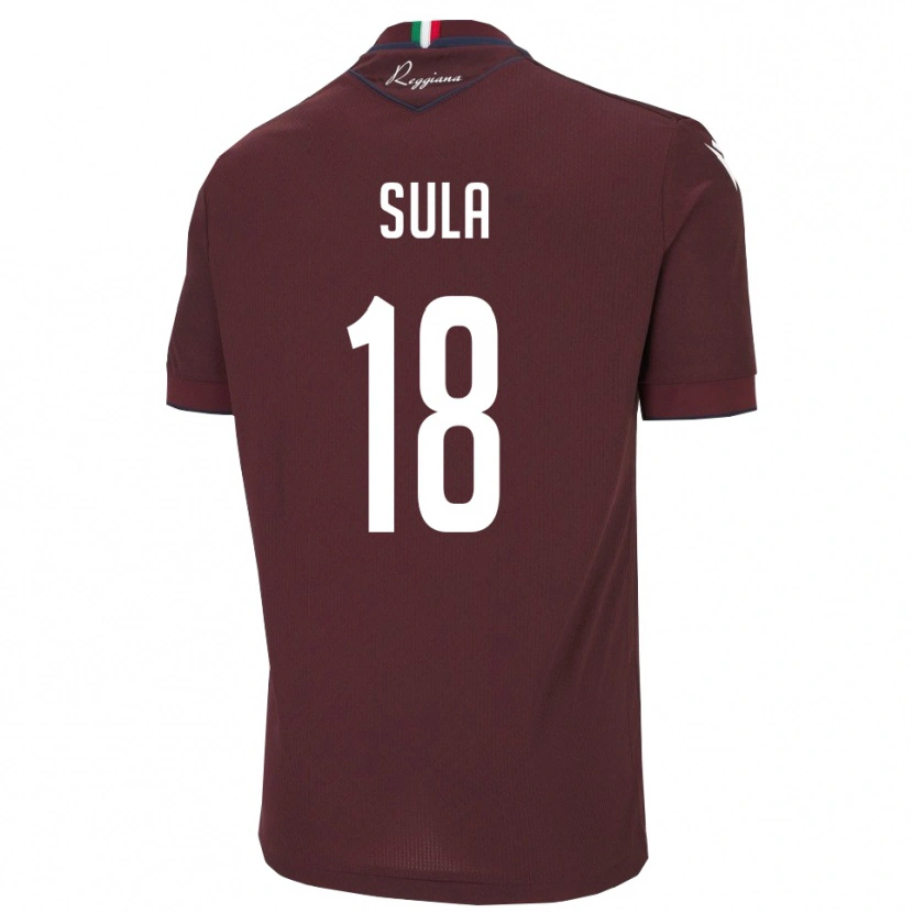 Danxen Mulher Camisola Joel Sula #18 Borgonha Branco Principal 2025/26 Camisa