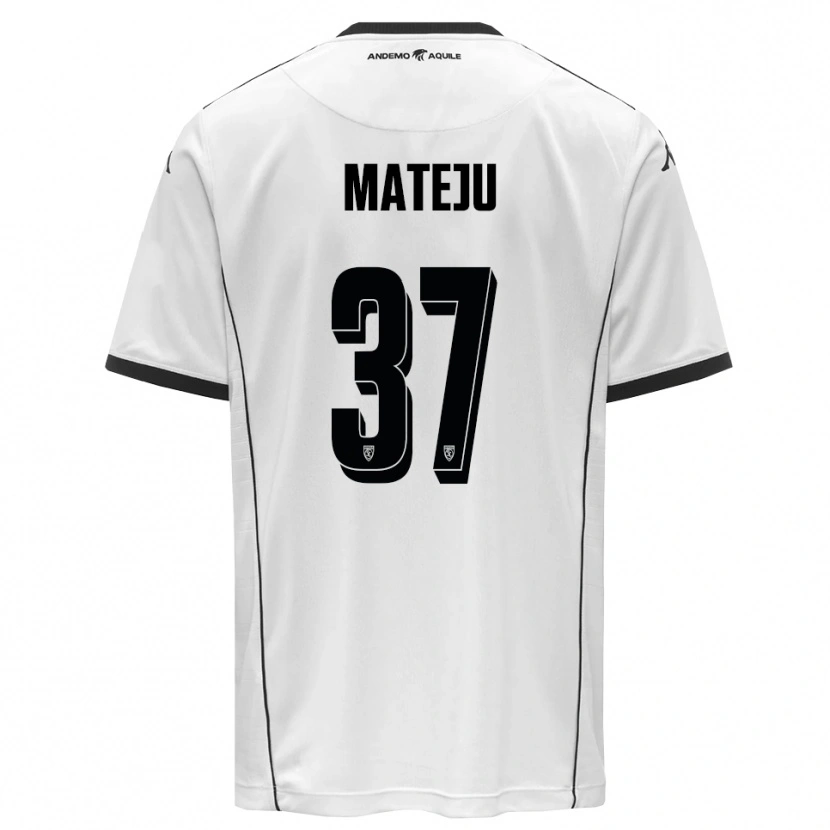 Danxen Mulher Camisola Ales Mateju #37 Branco Preto Principal 2025/26 Camisa