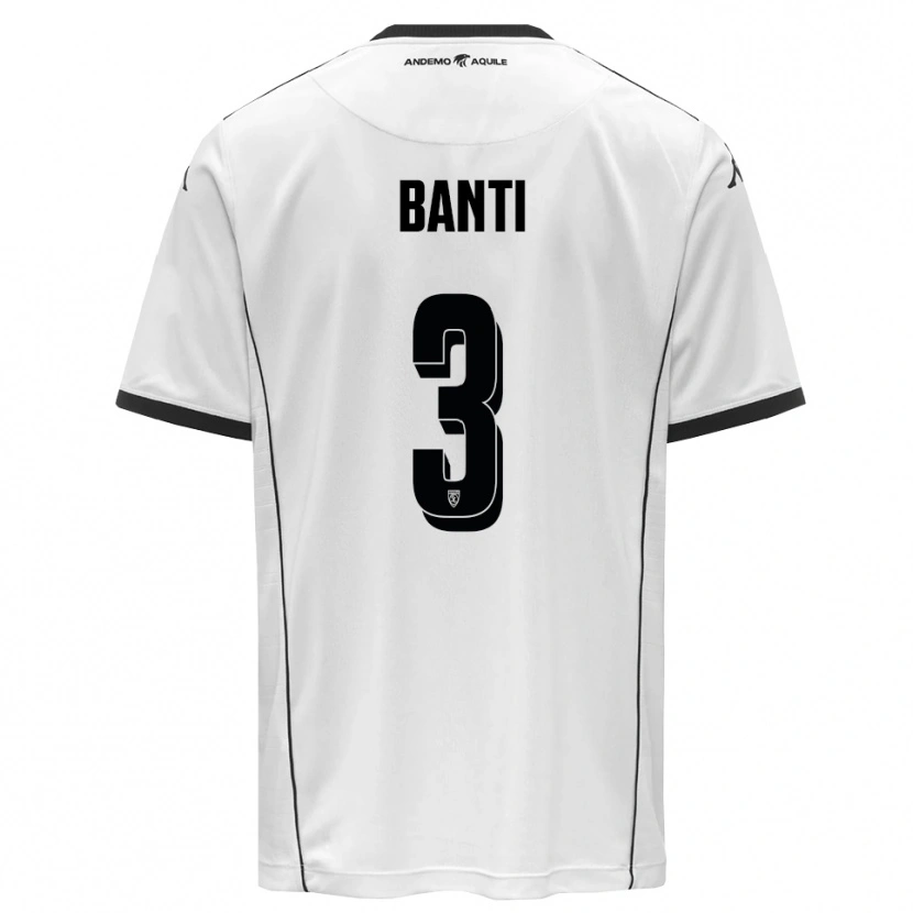 Danxen Mulher Camisola Alessandro Banti #3 Branco Preto Principal 2025/26 Camisa