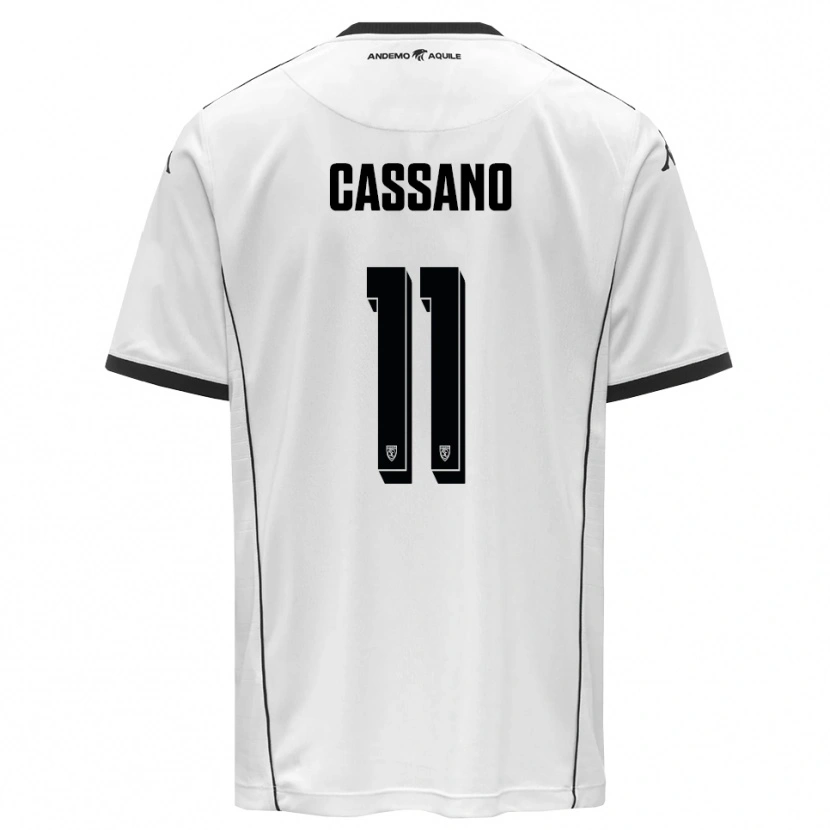 Danxen Mulher Camisola Armando Cassano #11 Branco Preto Principal 2025/26 Camisa