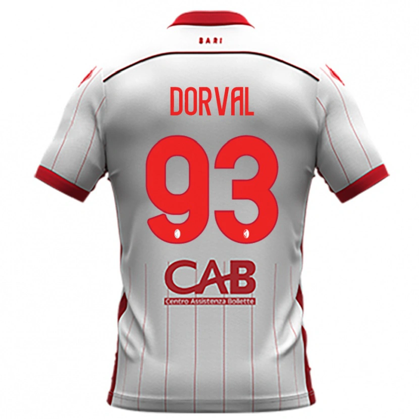Danxen Mulher Camisola Mehdi Dorval #93 Branco Vermelho Principal 2025/26 Camisa