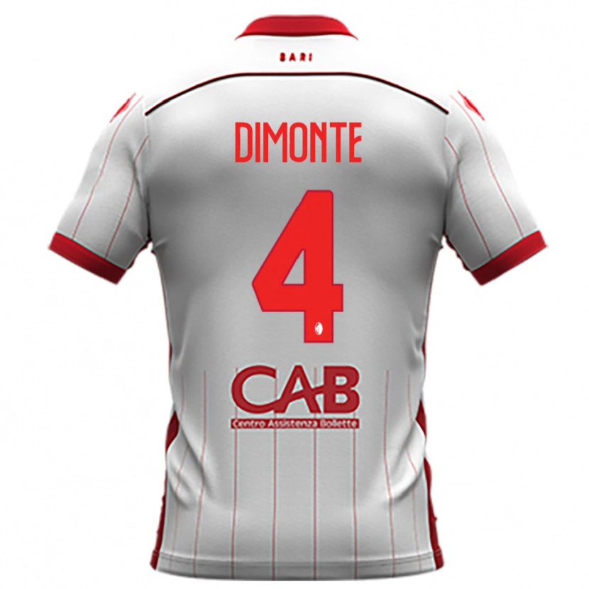 Danxen Mulher Camisola Paolo Dimonte #4 Branco Vermelho Principal 2025/26 Camisa