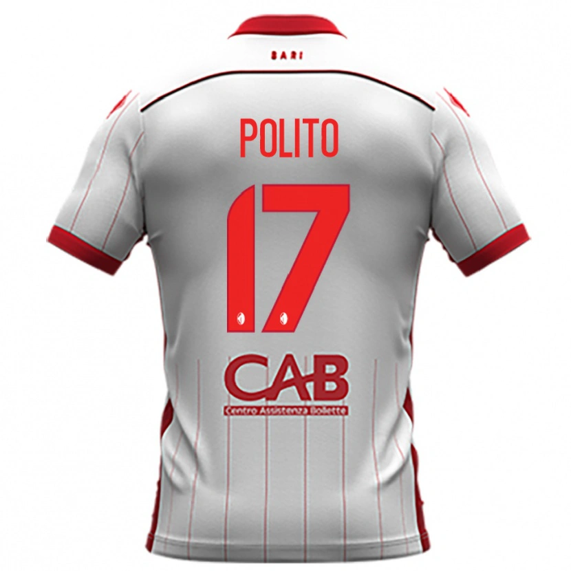 Danxen Mulher Camisola Fabio Polito #17 Branco Vermelho Principal 2025/26 Camisa
