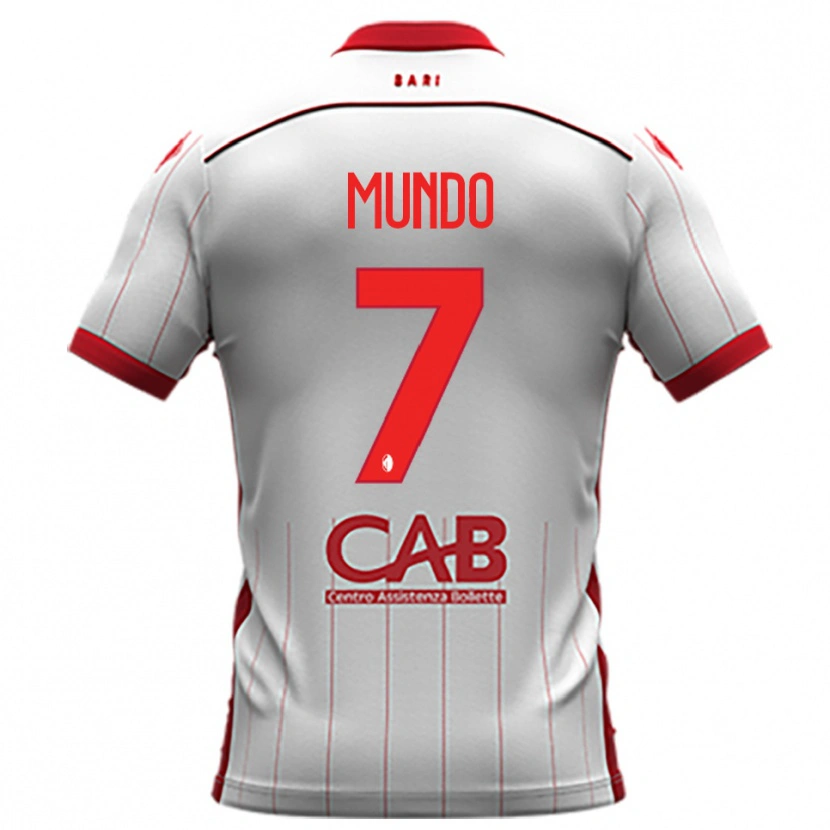 Danxen Mulher Camisola Nicolò Mundo #7 Branco Vermelho Principal 2025/26 Camisa