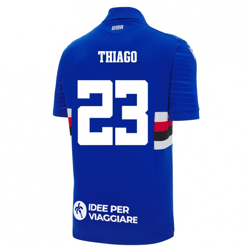 Danxen Mulher Camisola Thiago #23 Azul Branco Principal 2025/26 Camisa