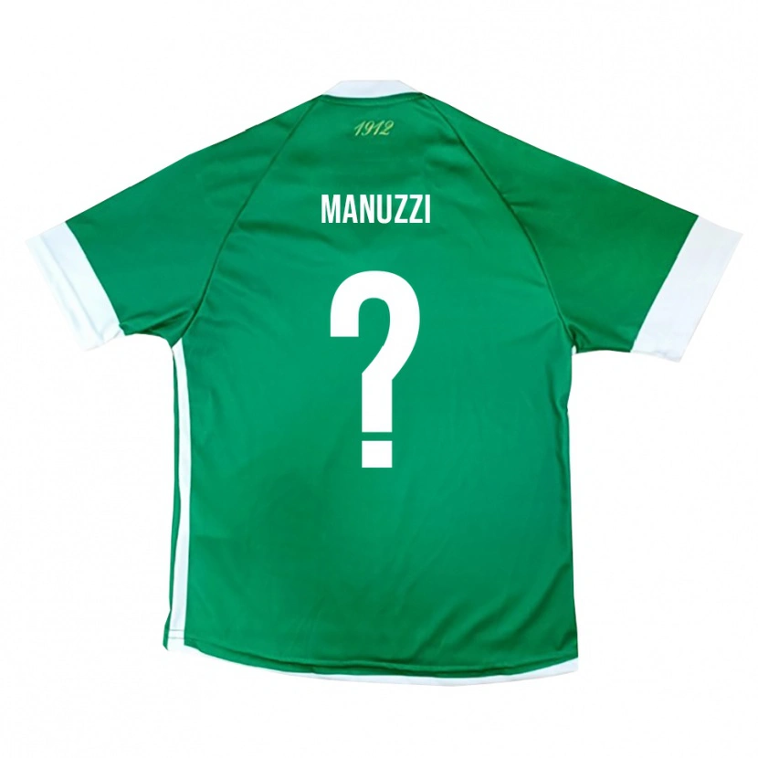 Danxen Mulher Camisola Davide Manuzzi #0 Verde Branco Principal 2025/26 Camisa