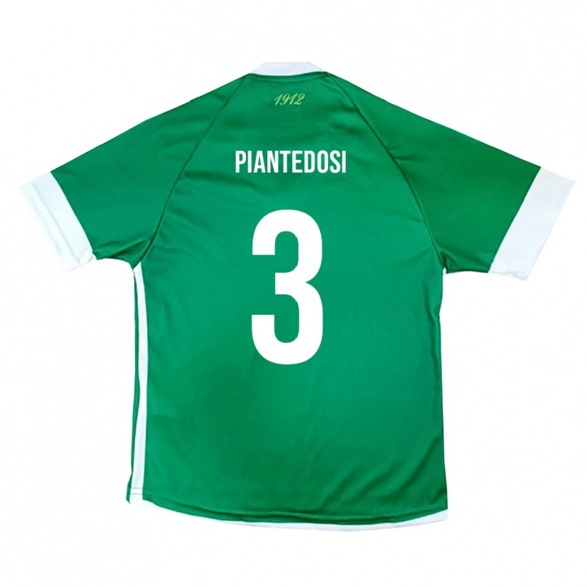 Danxen Mulher Camisola Alessio Piantedosi #3 Verde Branco Principal 2025/26 Camisa