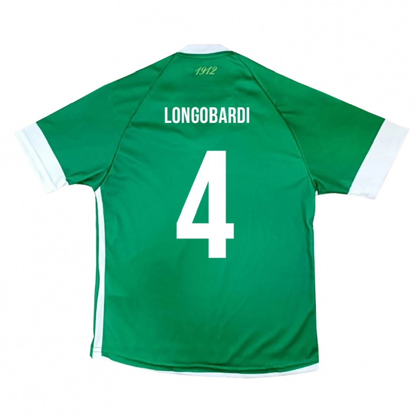 Danxen Mulher Camisola Salvatore Longobardi #4 Verde Branco Principal 2025/26 Camisa