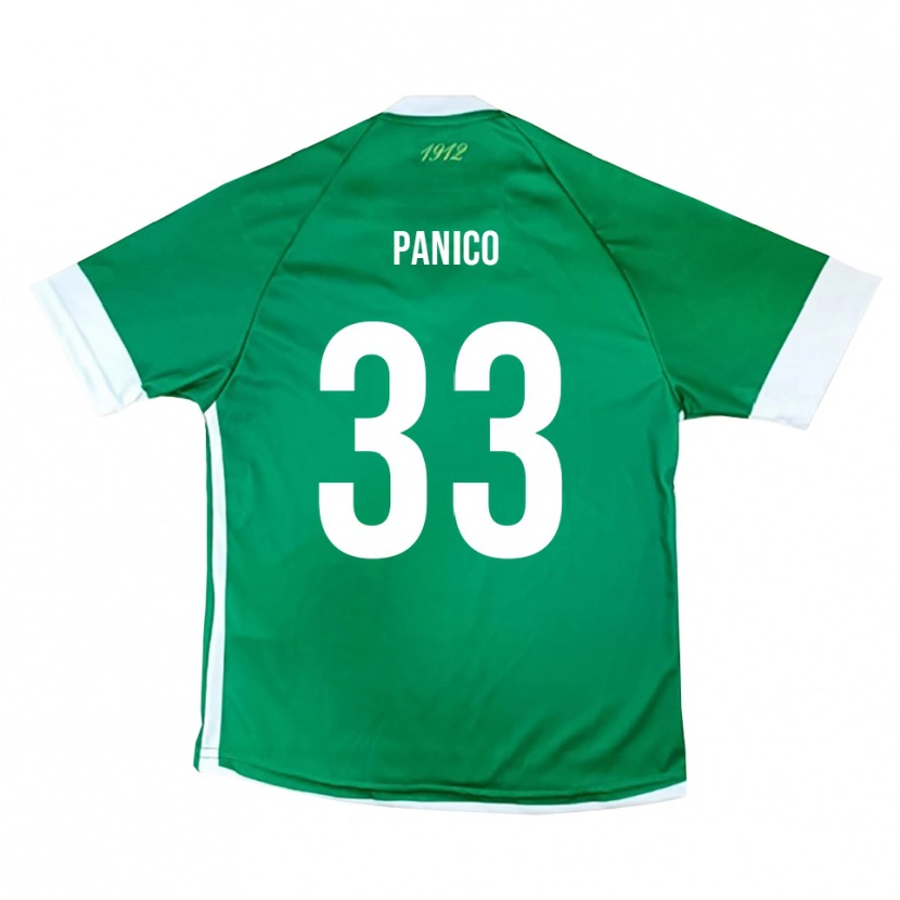 Danxen Mulher Camisola Giuseppe Panico #33 Verde Branco Principal 2025/26 Camisa