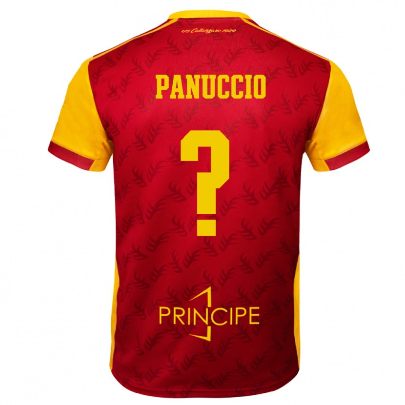 Danxen Mulher Camisola Giovanni Panuccio #0 Amarelo Vermelho Principal 2025/26 Camisa
