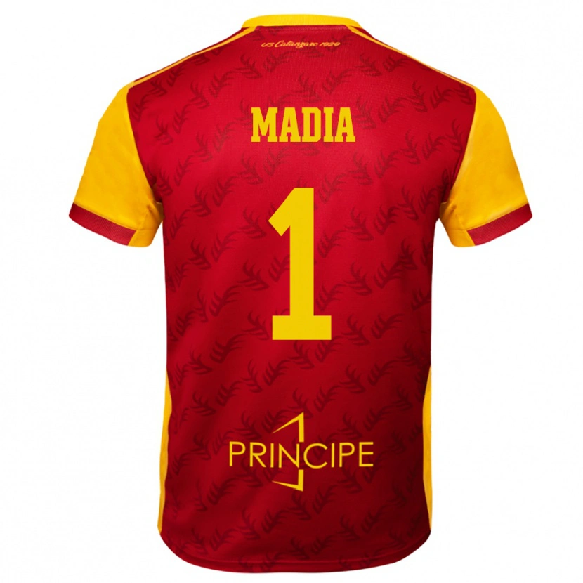 Danxen Mulher Camisola Lorenzo Madia #1 Amarelo Vermelho Principal 2025/26 Camisa