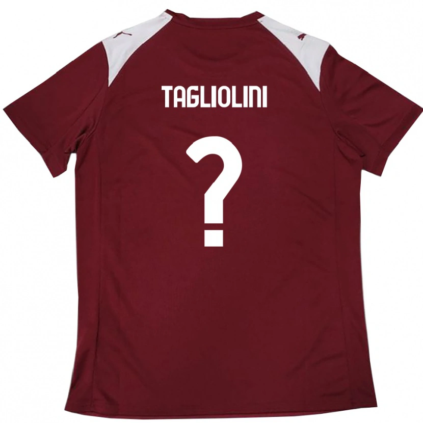 Danxen Mulher Camisola Ludovico Tagliolini #0 Borgonha Branco Principal 2025/26 Camisa