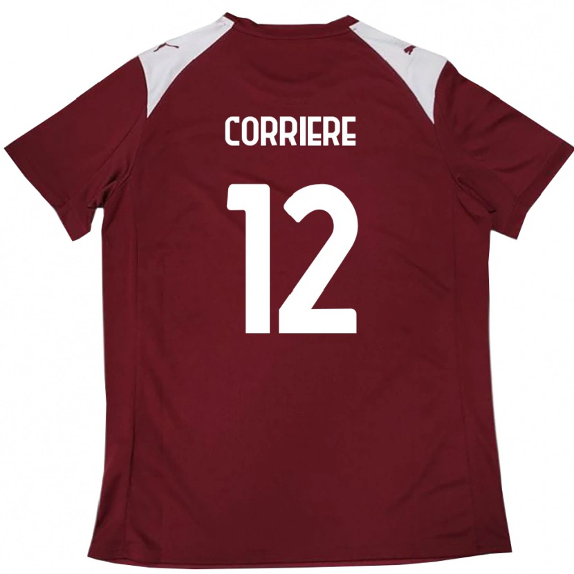 Danxen Mulher Camisola Francesco Corriere #12 Borgonha Branco Principal 2025/26 Camisa