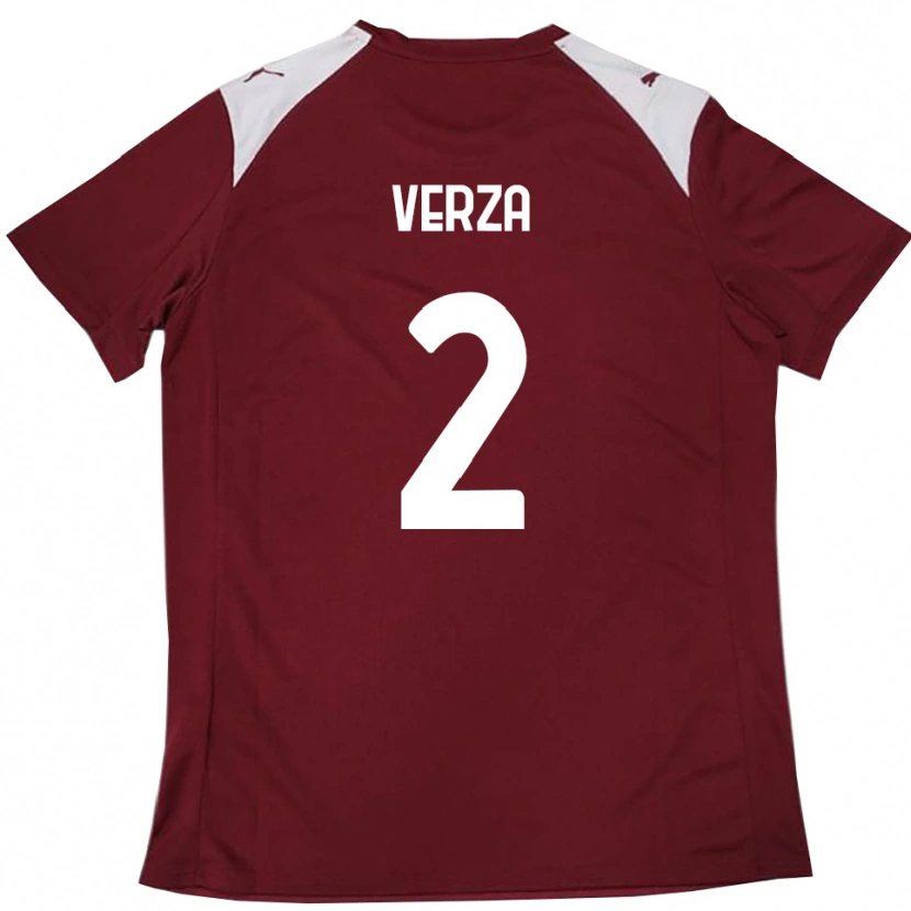 Danxen Mulher Camisola Donatello Verza #2 Borgonha Branco Principal 2025/26 Camisa