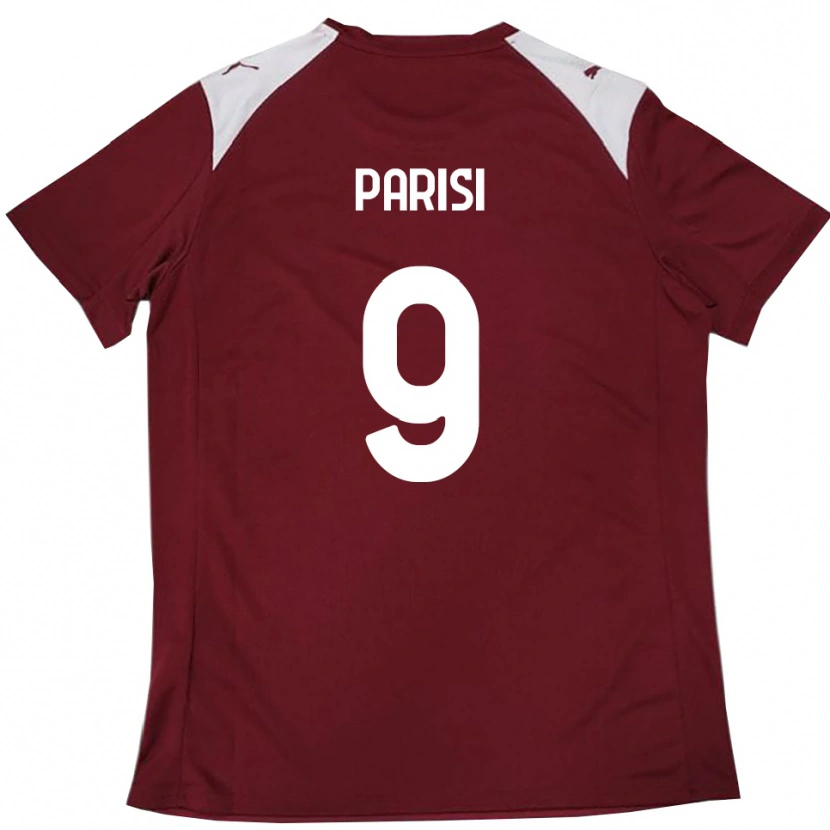 Danxen Mulher Camisola Raffaele Parisi #9 Borgonha Branco Principal 2025/26 Camisa