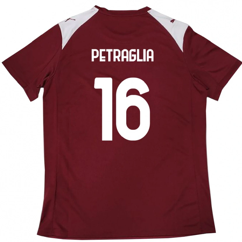 Danxen Mulher Camisola Christian Petraglia #16 Borgonha Branco Principal 2025/26 Camisa