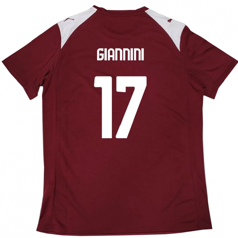 Danxen Mulher Camisola Emanuele Giannini #17 Borgonha Branco Principal 2025/26 Camisa