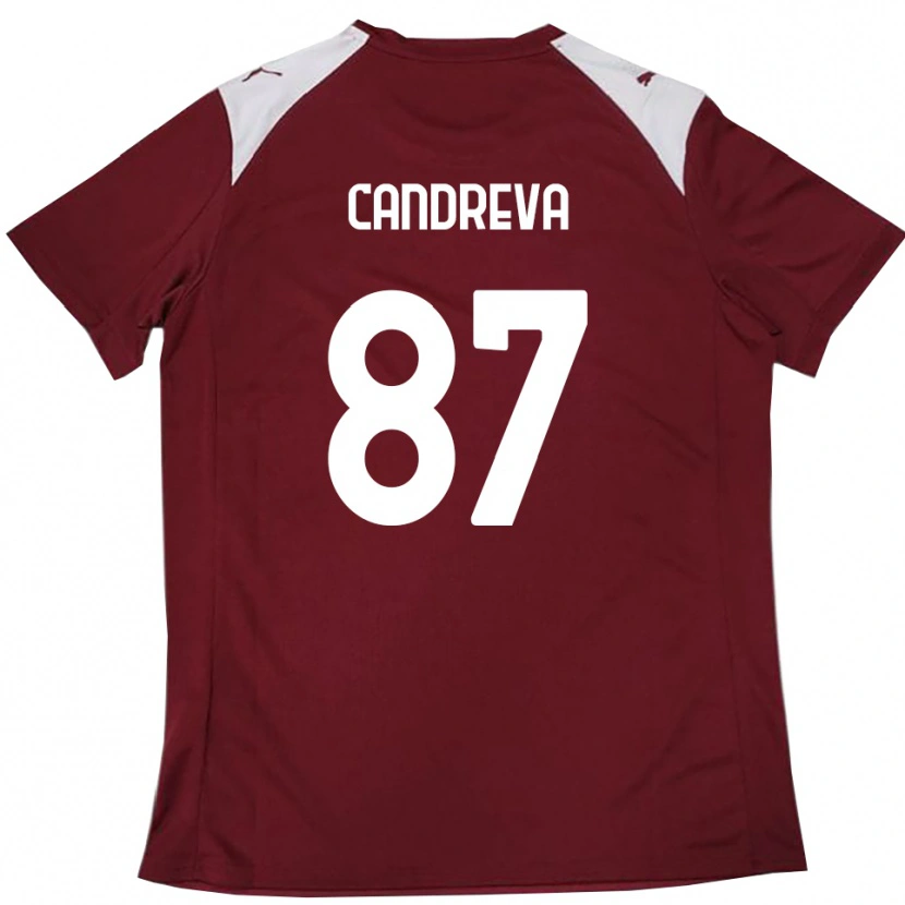 Danxen Mulher Camisola Antonio Candreva #87 Borgonha Branco Principal 2025/26 Camisa