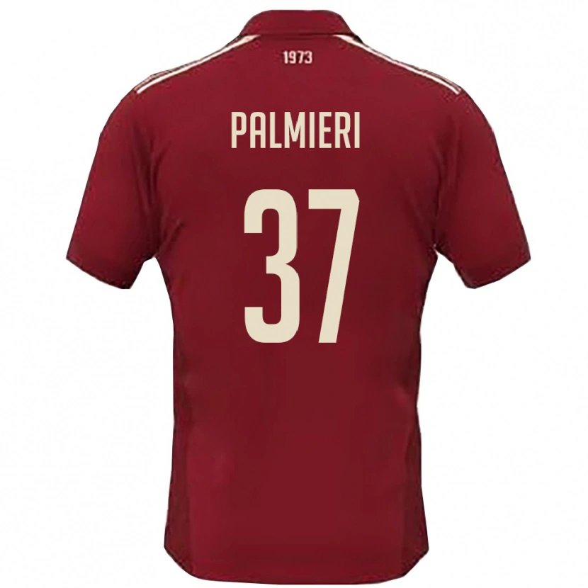 Danxen Mulher Camisola Riccardo Palmieri #37 Borgonha Branco Principal 2025/26 Camisa