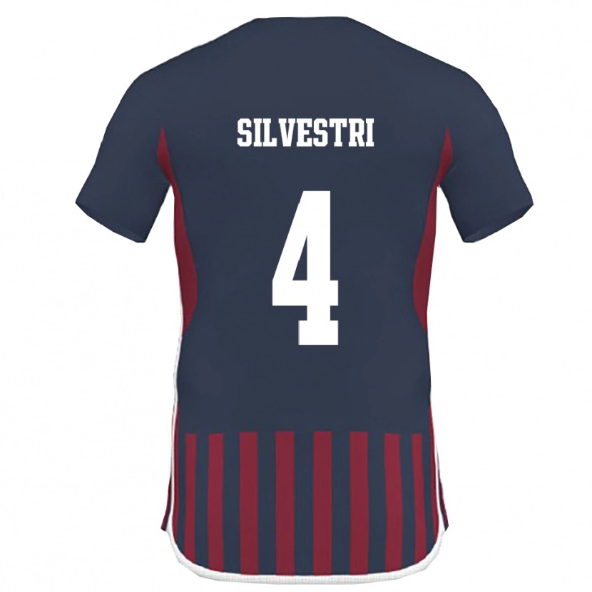 Danxen Mulher Camisola Thomas Silvestri #4 Marinho Vermelho Principal 2025/26 Camisa