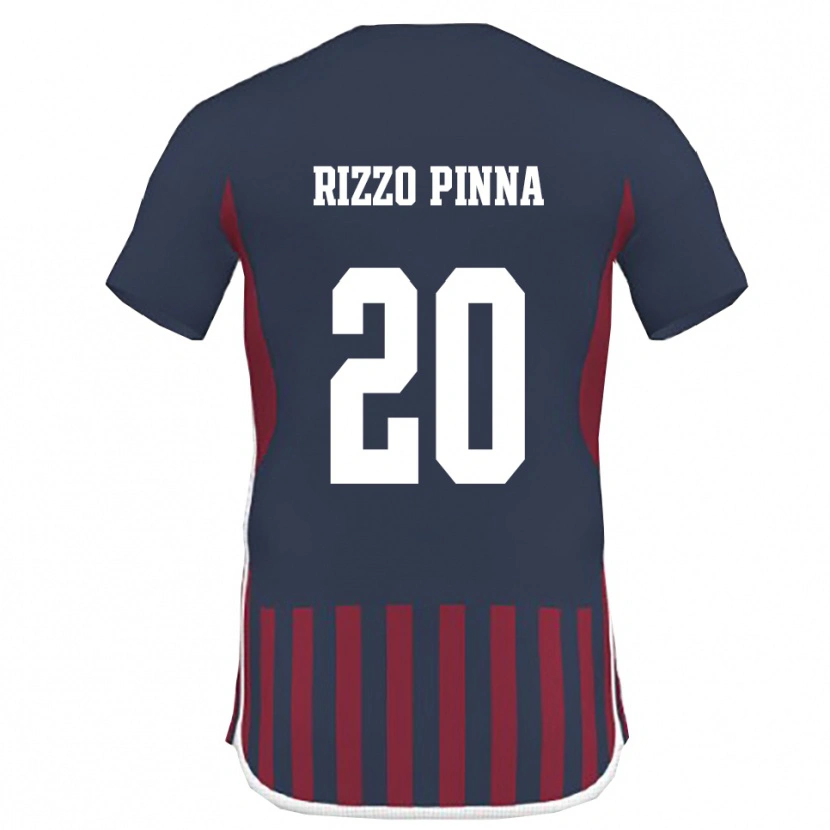 Danxen Mulher Camisola Andrea Rizzo Pinna #20 Marinho Vermelho Principal 2025/26 Camisa