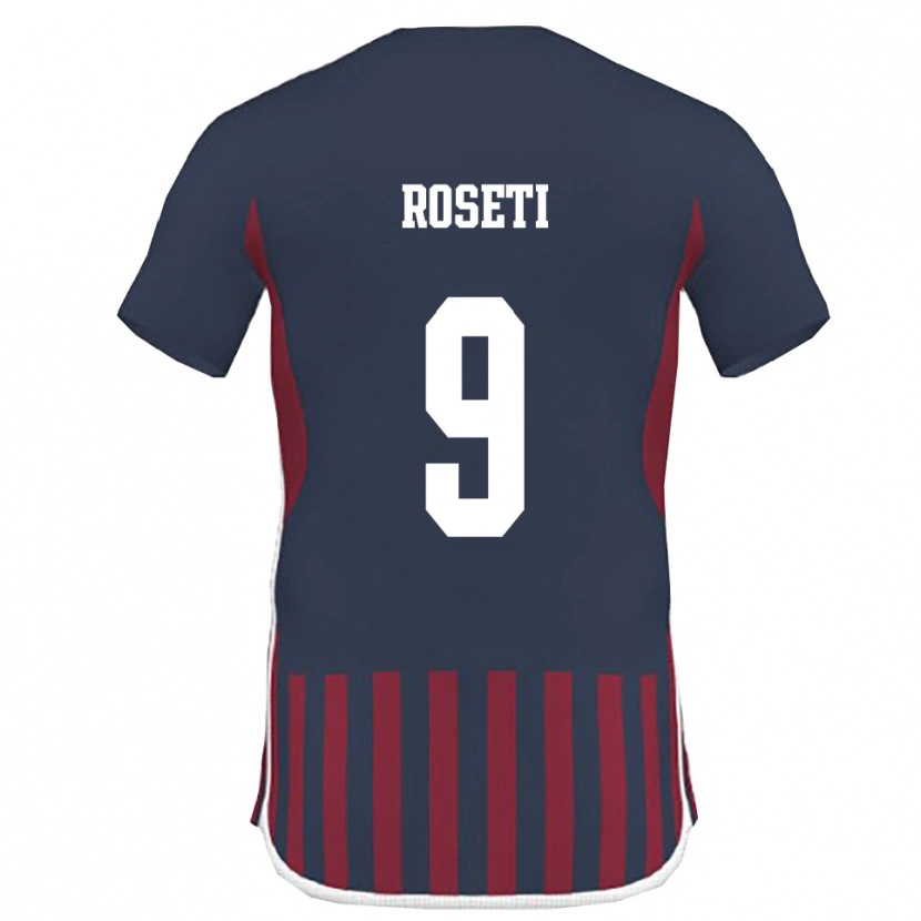 Danxen Mulher Camisola Christian Roseti #9 Marinho Vermelho Principal 2025/26 Camisa